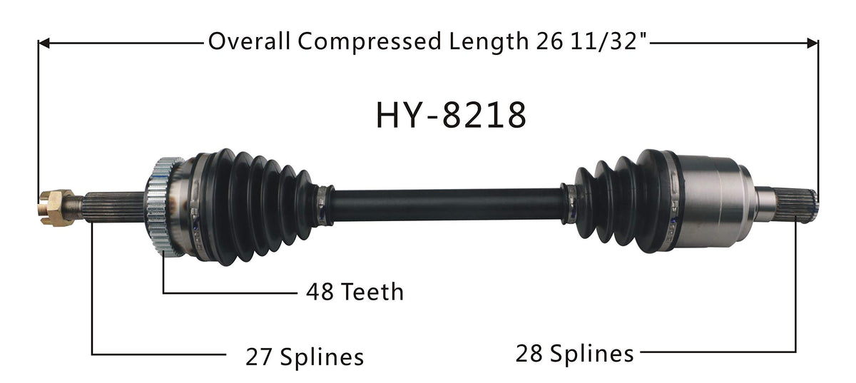 TRAKMOTIVE HY-8218 TrakMotive HY-8218 CV Axle, 1 Pack