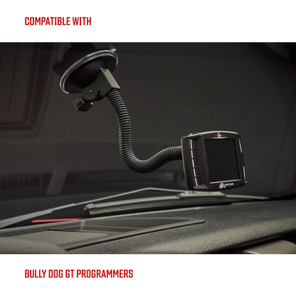 BULLY DOG 40400-102 Bully Dog 40400-102 T-Slot Universal Windshield Mount for GT & WatchDog – Adhesive-Free Suction Cup, Flexible Adjustable Neck, Secure Hands-Free Viewing