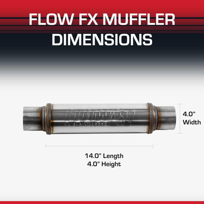 FLOWMASTER 71419 Flowmaster Flow FX Chambered Muffler – 3.00" Center In / 3.00" Center Out