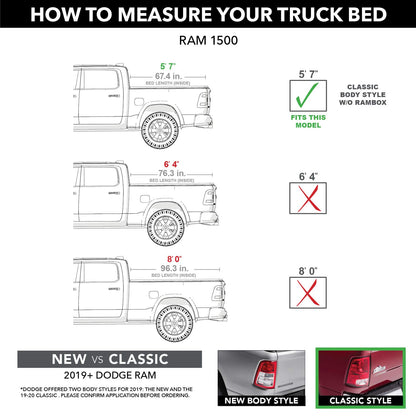 RealTruck 60231 RealTruck Retrax RetraxONE MX Retractable Truck Bed Tonneau Cover – 60231 – Fits 2009 - 2018 Dodge Ram 1500 5' 7" Bed (67.4")