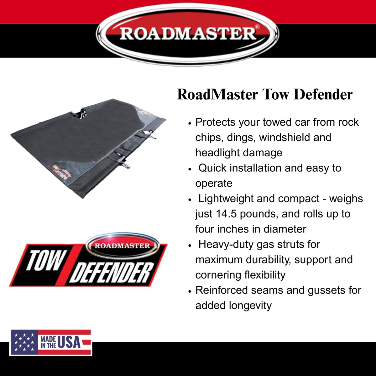 ROADMASTER 4700 Roadmaster 4700 Tow Defender Rock Shield fits Roadmaster Crossbar Baseplates | Maximum Protection | Easy Installation | Lightweight and Compact | Made in the USA