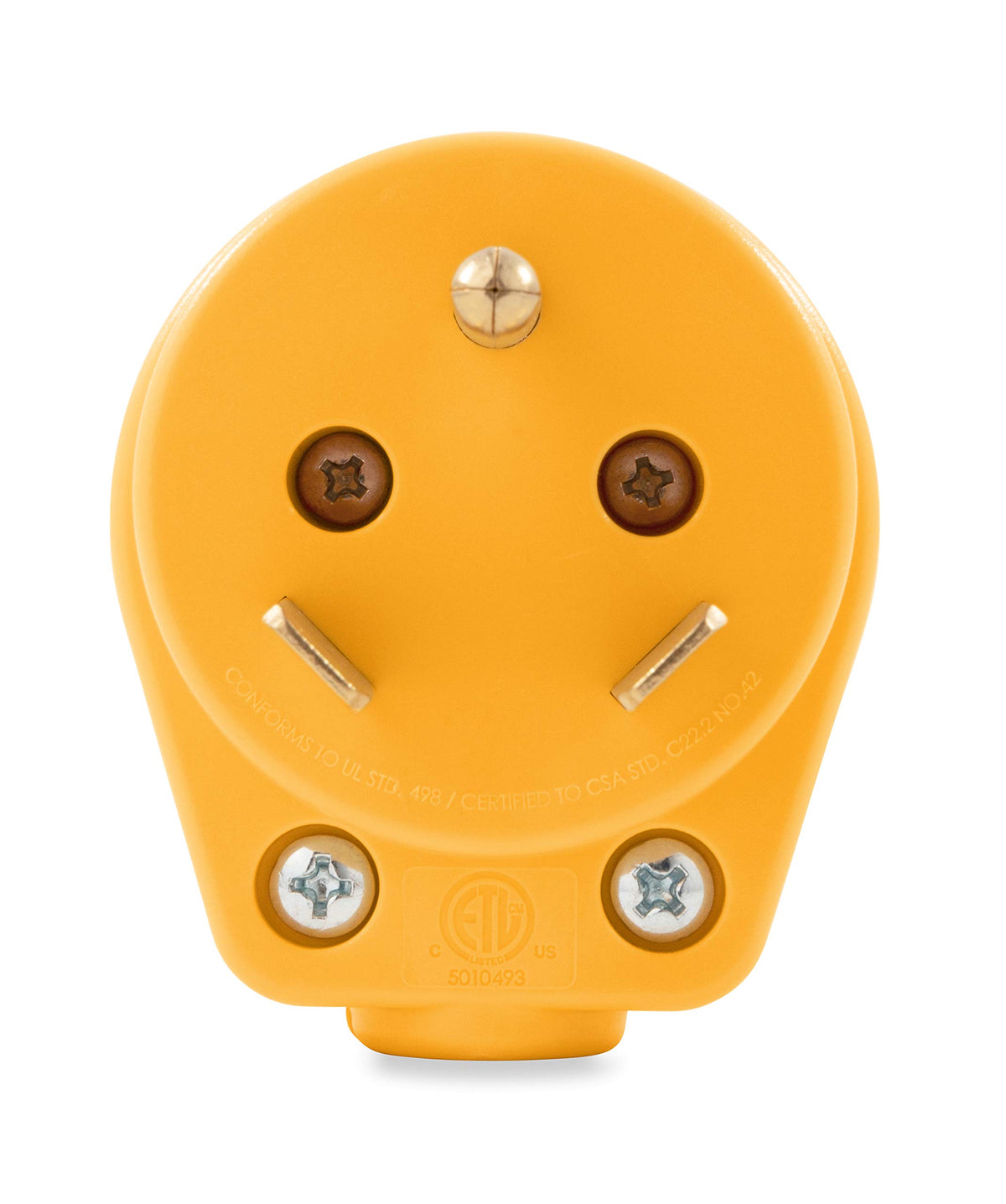 CAMCO 55283 Camco Power Grip RV Mini Replacement Plug - Attach 30 Amp RV Plug to Existing 30 Amp RV Extension Cord - Features Ergonomic Designed Handle for Easy Gripping- Rated for 125 V/3750 W (55283)