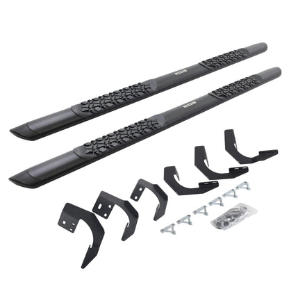 GO RHINO V3420687T Go Rhino V-Series V3 5" Side Steps & Mounting Brackets – Aluminium, Textured Black – V3420687T – Fits 2015-2018 Ram 1500 Crew Cab Pickup; 2019-2023 Ram 1500 Classic Crew Cab Pickup