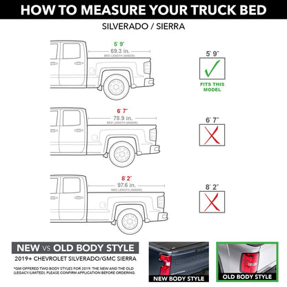 ROLL N LOCK LG220M RealTruck Roll-N-Lock M-Series Retractable Truck Bed Tonneau Cover | LG220M | Fits 2014 - 2018, 2019 Ltd/Lgcy Chevy/GMC Silverado/Sierra 5' 9" Bed (69.3")