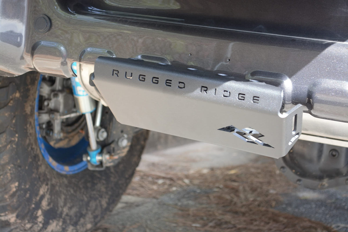 RUGGED RIDGE 18013.01 Rugged Ridge Hitch Skid Plate | Black, Steel | 18013.01 | Fits 2007-2026 Jeep Wrangler JK/JL; 2020-2026 Jeep Gladiator JT w/ 2" Receiver Hitch