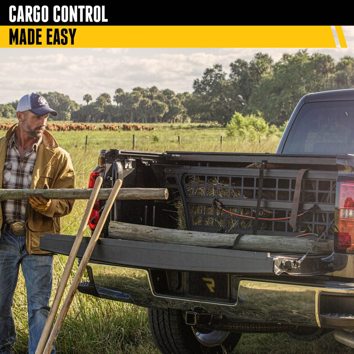 ROLL N LOCK CM576 RealTruck Roll-N-Lock Cargo Manager Truck Bed Organizer – CM576 – Fits 2022 - 2025 Toyota Tundra Ext Cab 6' 7" Bed (78.7")