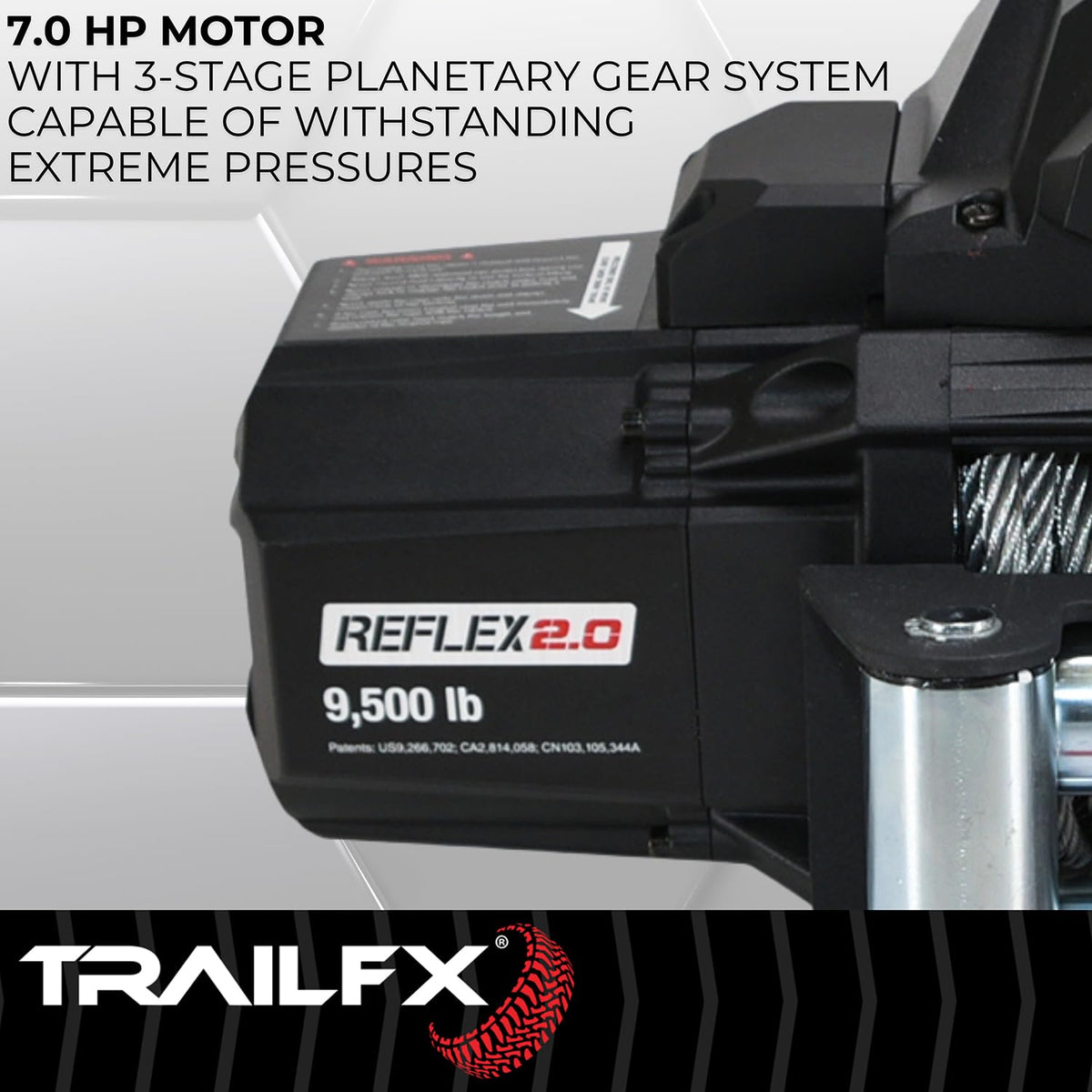 TRAILFX WR295B Trailfx WR295B REFLEX 2.0 WINCH 9.5K WIRE