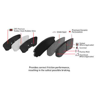 Dynamic Friction 1310-1578-00 DFC Front 3000 Ceramic Brake Pads