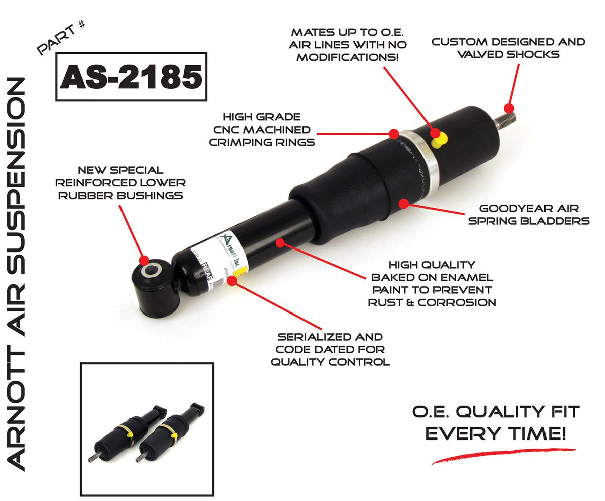 ARNOTT AS-2185 Arnott AS-2185 NEW REAR AIR SHOCK ABSORBER KIT