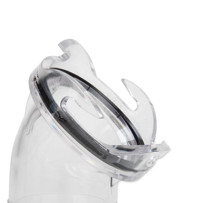 CAMCO 39432 Camco Clear 45 Degree RV Sewer Hose Adapter Fitting | Features 4 Bayonet Prongs, a Heavy-Duty Polycarbonate Construction, and is Compatible with 3-Inch Diameter Sewer Hoses (39432)