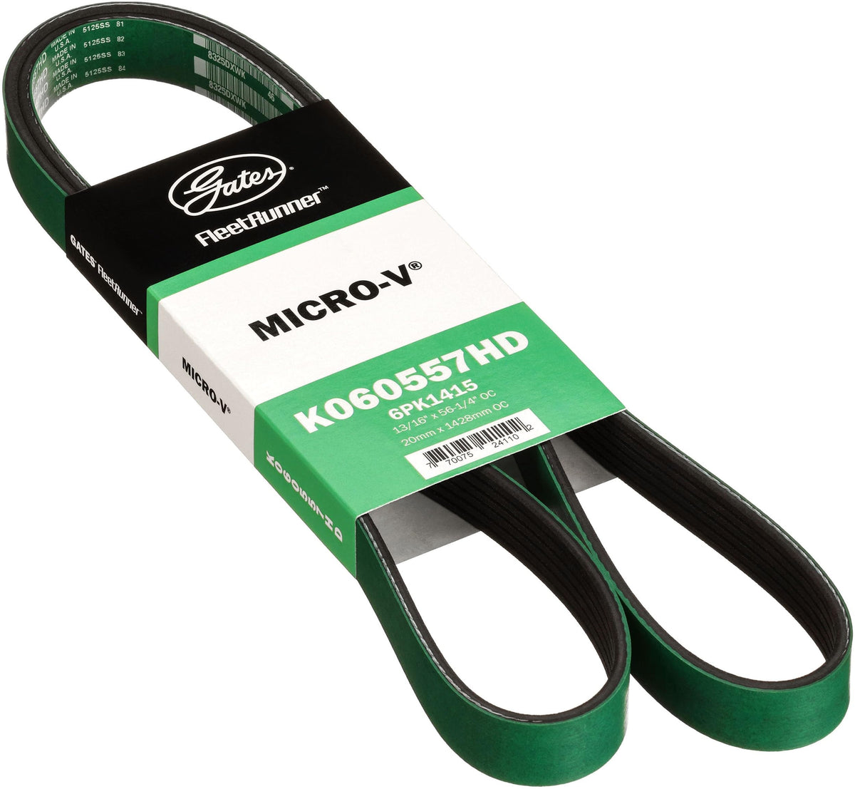 Gates K060557HD FleetRunner Micro-V Serpentine Drive Belt