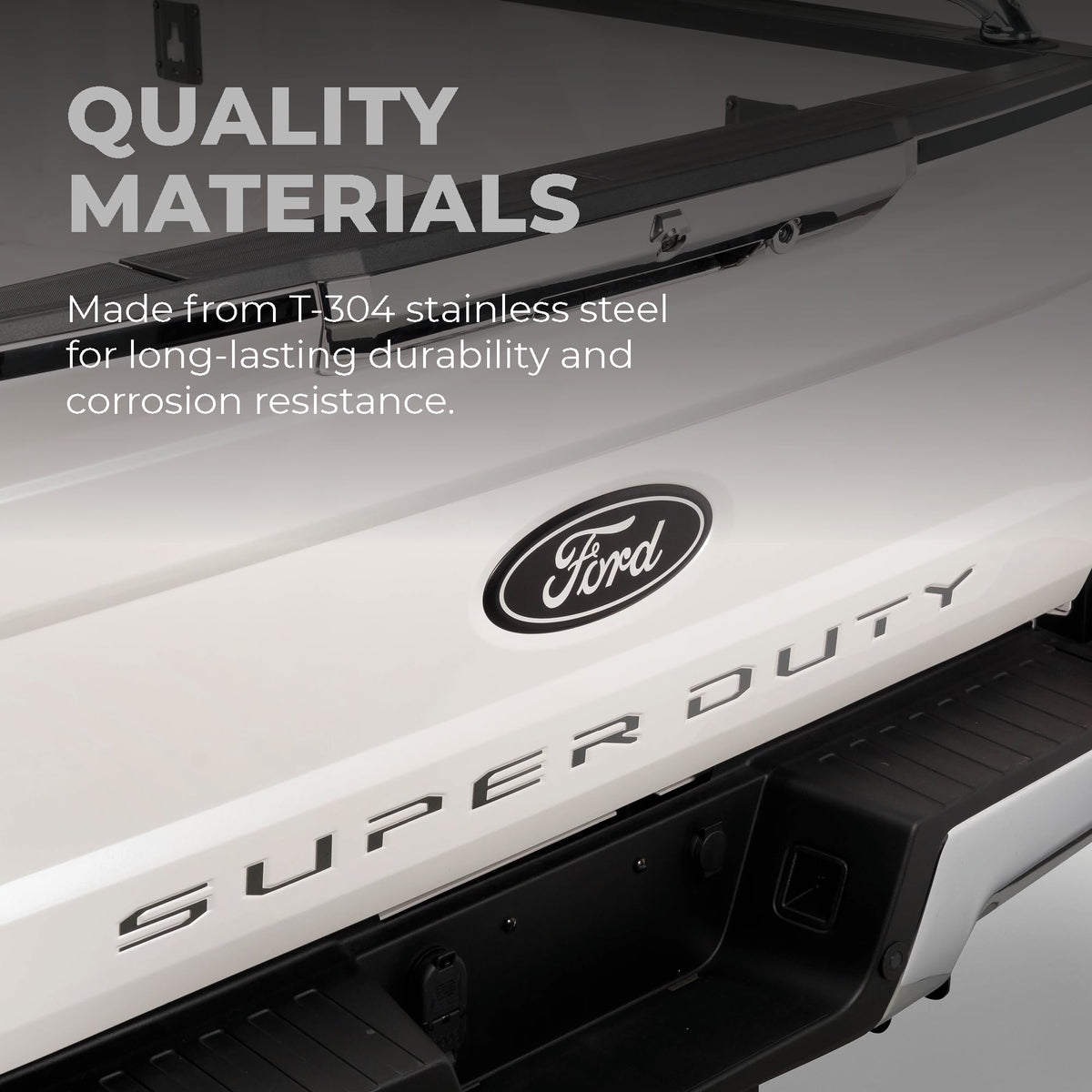 PUTCO 55562FD Putco Ford Super Duty Hood Lettering Kit - Stainless Steel - Cut Lettering - Fits Ford F250, F350, F450 2023-2027
