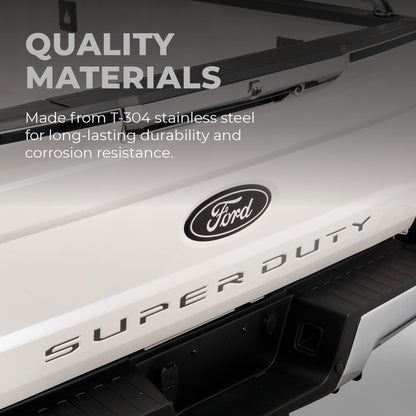 PUTCO 55562FD Putco Ford Super Duty Hood Lettering Kit - Stainless Steel - Cut Lettering - Fits Ford F250, F350, F450 2023-2027