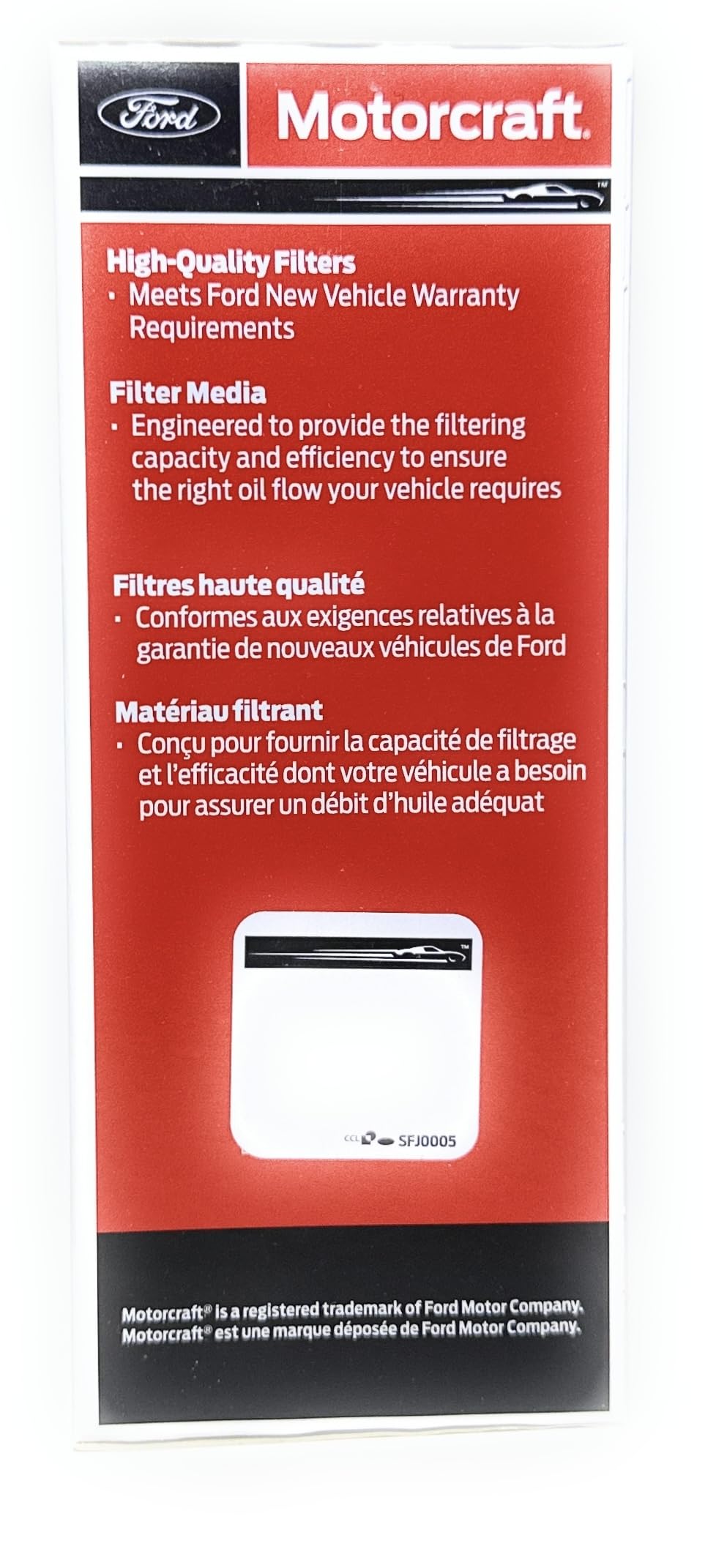 Motorcraft FL2062A Ford Engine Oil Filter (Pack of 6