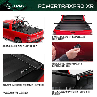 Retrax T-90861 RealTruck Retrax PowertraxPRO XR Retractable Truck Bed Tonneau Cover – T-90861 – Fits 2022 - 2025 Toyota Tundra w/ Deck Rail System 5' 7" Bed (66.7")