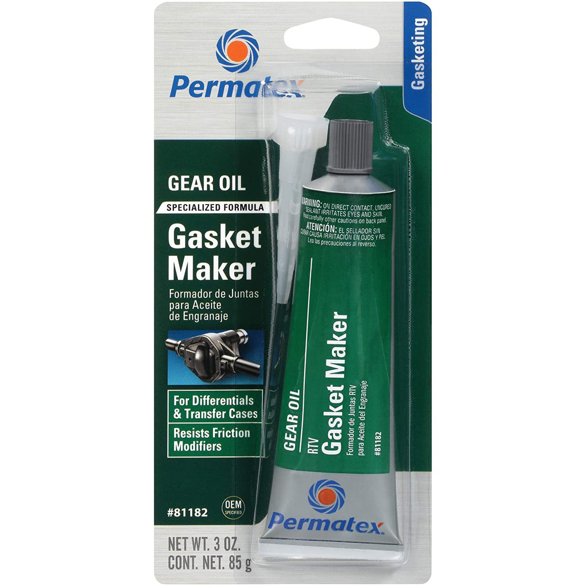 PERMATEX 81182 Permatex 81182 Gear Oil RTV Gasket Maker, 3 oz (Packaging May Vary)