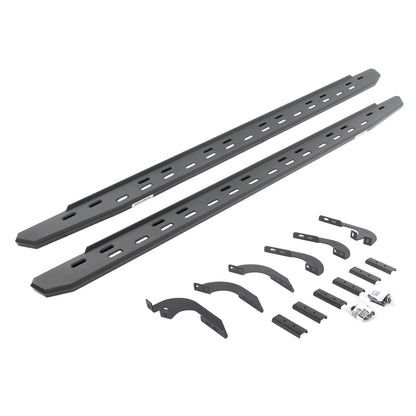 GO RHINO 69642987SPC Go Rhino RB30 Slim Running Boards & Brackets | Galvanized Steel, Textured Black | 69642987SPC | Fits 2005-2023 Toyota Tacoma Double Cab Pickup