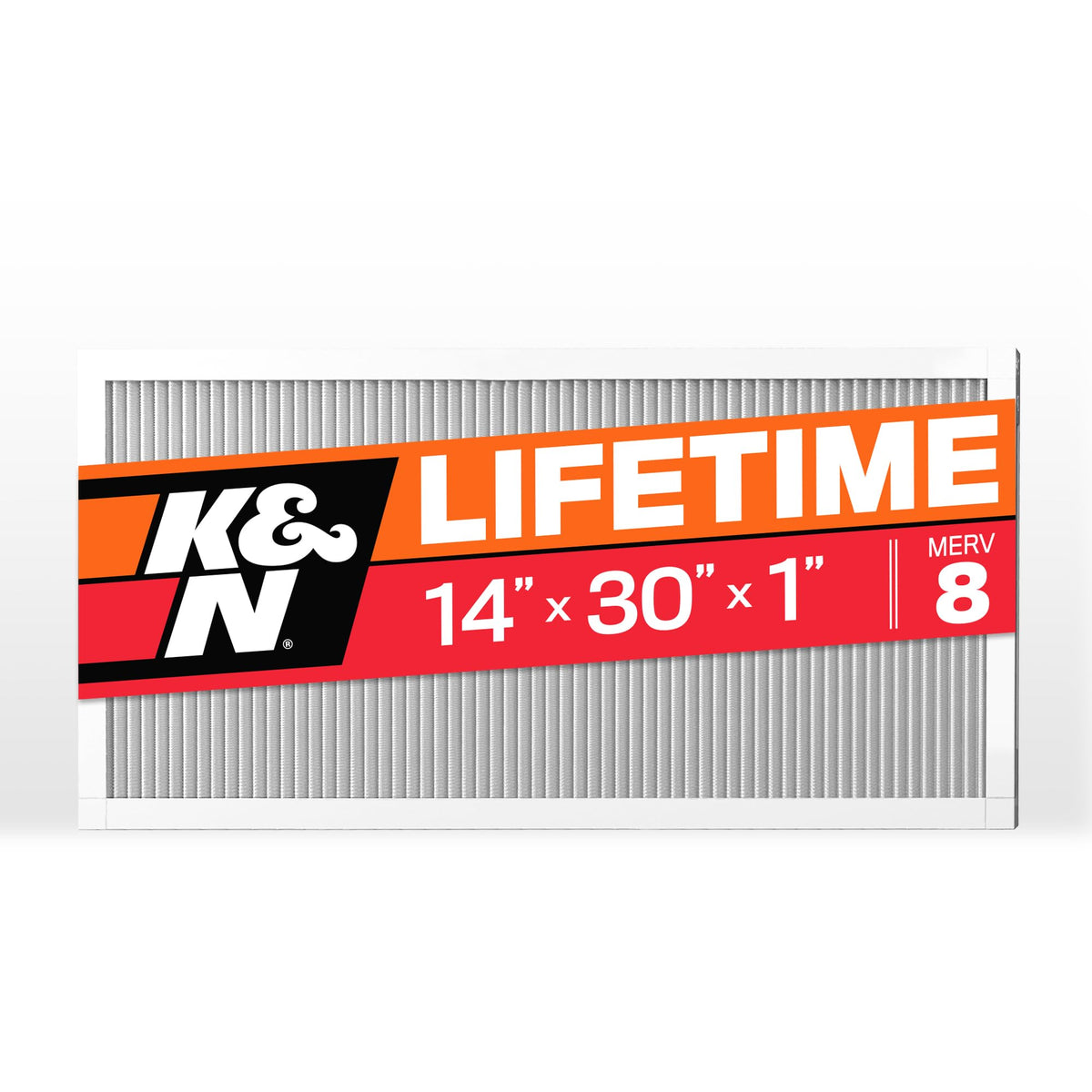 K&N FILTER HVC-8-11430 K&N 14X30X1 HVAC Furnace Air Filter, Lasts a Lifetime, Washable, Merv 8, the Last HVAC Filter You Will Ever Buy, Breathe Safely at Home or in the Office, HVC-8-11430