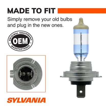 SYLVANIA 35624 SYLVANIA H7 SilverStar Ultra Halogen Headlight Replacement Bulb, 2 Bulbs