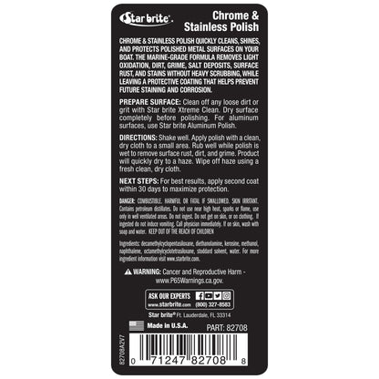STAR BRITE 082708 STAR BRITE Chrome & Stainless Polish - Marine Grade Formula Protects Against Pitting, Salt Deposits, Staining & Rust on Chrome, Stainless Steel, Copper, Tin & Brass (082708)