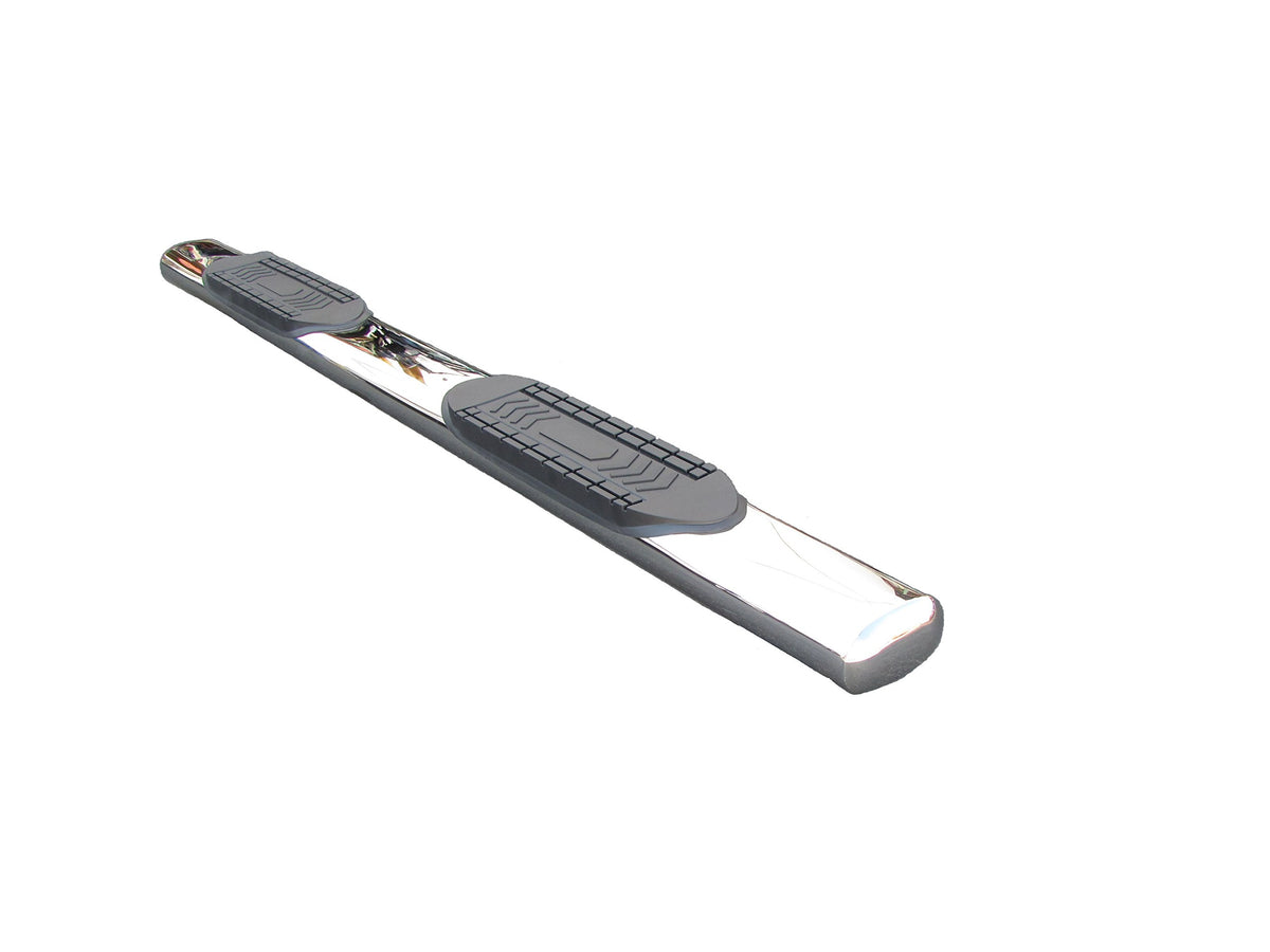 TRAILFX A8256S TrailFX Nerf Bars Fits Chevrolet Silverado 1500 Double Cab 2020-2021 Stainless Steel 6 Inch Oval Straight Polished with Step Pads, Rocker Panel Mount Running Boards TrailFX A8256S
