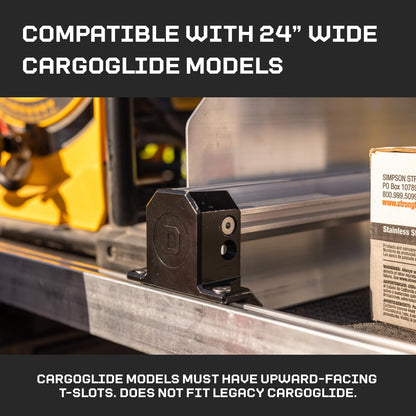 CARGOGLIDE C0057-2BAR24-ALM Double Cross Bar Kit for 24" CargoGlide | Includes 2 Cross Bars and 2 Footer Kits Truck
