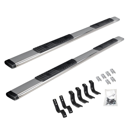 GO RHINO 685442987PS Go Rhino 5" OE Xtreme Low Profile Sidesteps & Brackets | Stainless Steel, Polished | 685442987PS | Fits 2005-2023 Toyota Tacoma Double Cab Pickup