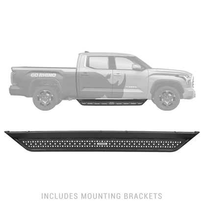 GO RHINO D64436T Go Rhino Dominator Xtreme D6 SideSteps Sidestep & Brackets | Mild Steel, Textured Black | D64436T | Fits 2022-2024 Toyota Tundra Crew Max Pickup
