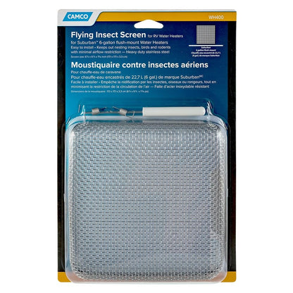 CAMCO 42151 Camco 42151 Flying Insect Water Heater Screen - WH 400,6.75" X 6.75" X 1.3", Gray
