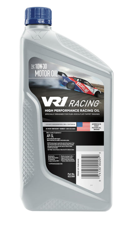 VALVOLINE 822388 Valvoline VR1 Racing SAE 10W-30 Motor Oil 1 QT, Case of 6