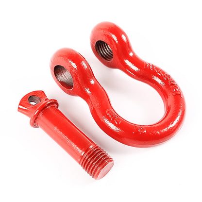 RUGGED RIDGE 11235.13 Rugged Ridge | D-Ring Shackle Kit, 7/8 inch, Red, Steel, Pair | 11235.13
