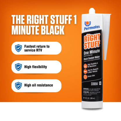 PERMATEX 33694 Permatex 33694 The Right Stuff Gasket Maker, 10.1 oz., Black