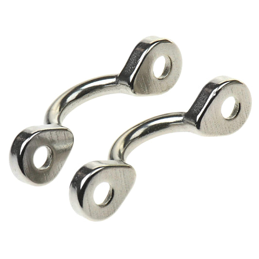 T-H MARINE BE-HA-54110-DP T-H Marine Stainless Steel Eye Straps - Boat and Kayak Tie Down Pad Eye Kit - 2 Pieces
