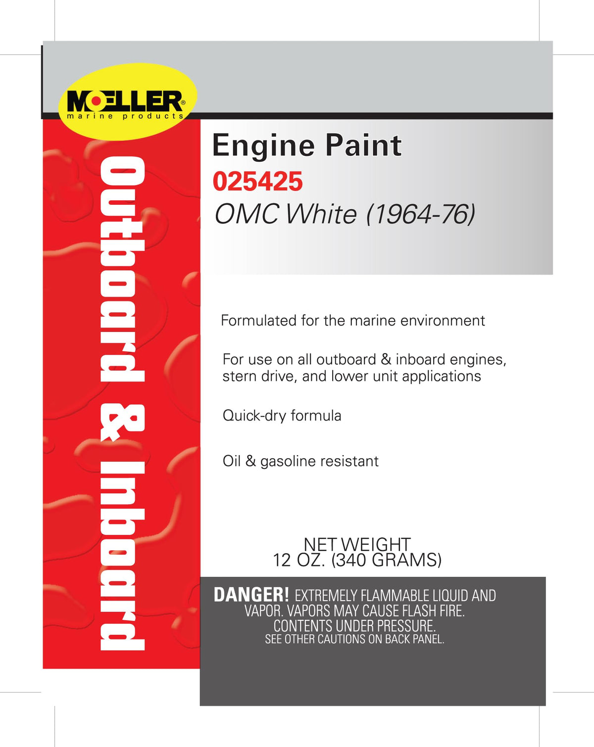 MOELLER 025425 Moeller 025425 ENGINE PAINT JOHNSON WHITE