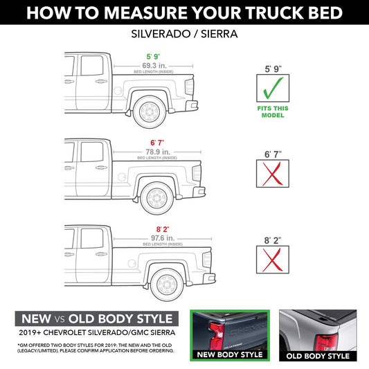 RETRAX 80471 RealTruck Retrax RetraxPRO MX Retractable Truck Bed Tonneau Cover | 80471 | Fits 2014 - 2018, 2019 Ltd/Lgcy Chevy/GMC Silverado/Sierra 1500, 2015-19 2500/3500, wide rail option 5' 9" Bed (69.3")