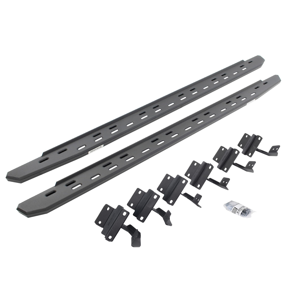 GO RHINO 69615087SPC Go Rhino RB30 Slim Running Boards & Brackets | Galvanized Steel, Textured Black | 69615087SPC | Fits 2004-2014 Ford F-150 Super Crew Pickup