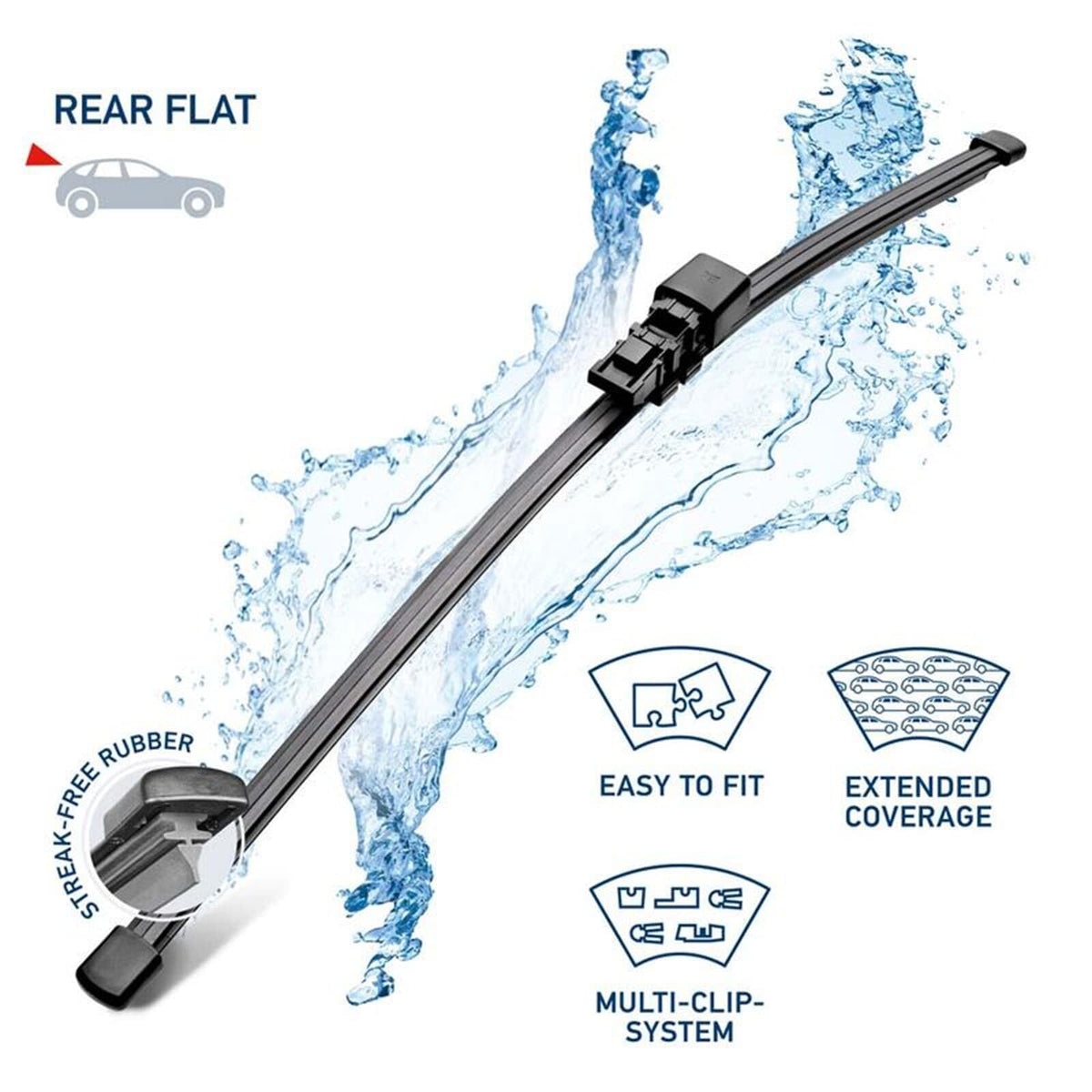 Hella 358179171 9XW 358 179-171 Rear Flat Wiper Blade