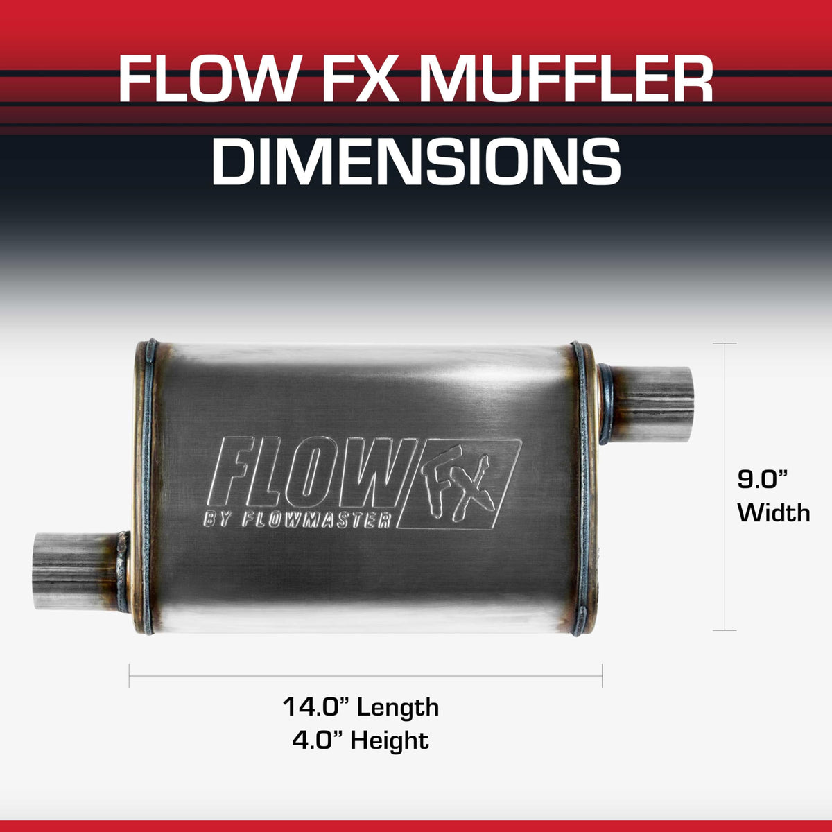 FLOWMASTER 71235 Flowmaster Flow FX Chambered Muffler – 2.25" Offset In / 2.25" Offset Out