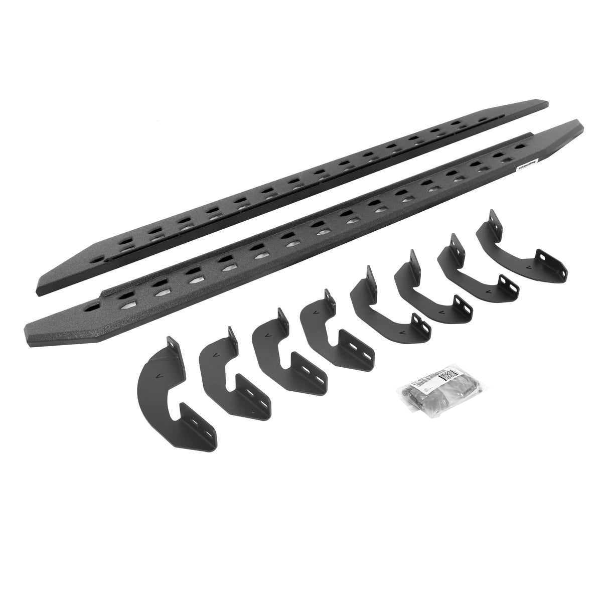 GO RHINO 69443687ST Go Rhino RB20 Slim Running Boards & Brackets | Galvanized Steel, Protective Bedliner Coating | 69443687ST | Fits 2022-2024 Toyota Tundra Crew Max Pickup