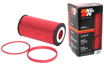 K&N HP-7010 Oil Filter: 20,000 Mile Engine Protection, High