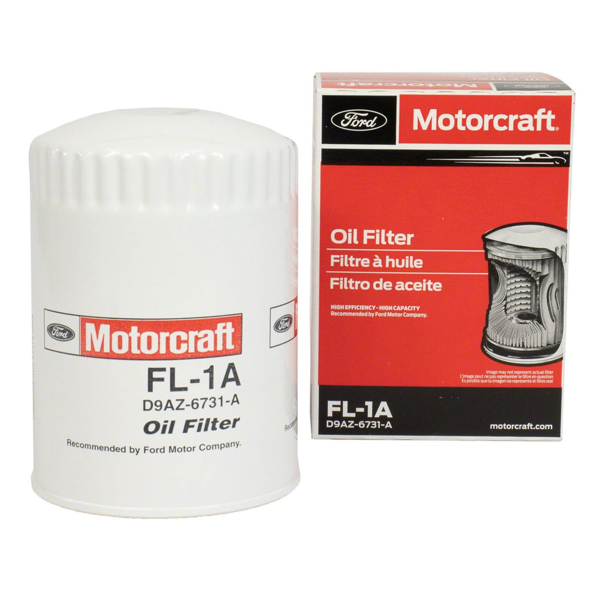 MOTORCRAFT FL1A Motorcraft Engine Oil Filter- FL-1-A (OE Replacement Part for Select Models and Years of Ford, Lincoln and Mercury Vehicles)