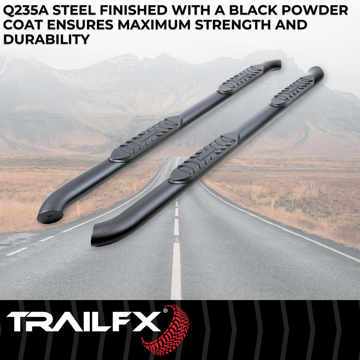 TRAILFX A1001B Trailfx A1001B 4' OVAL BENT END BAR BLK