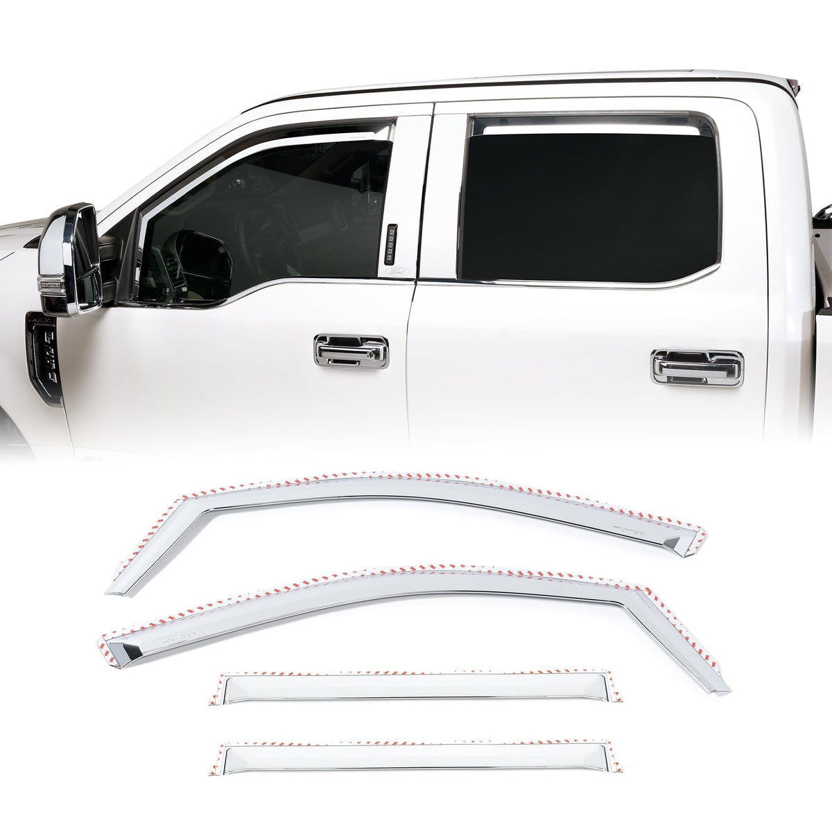 PUTCO 480067 Putco 480067 Element Chrome Window Visor in Channel