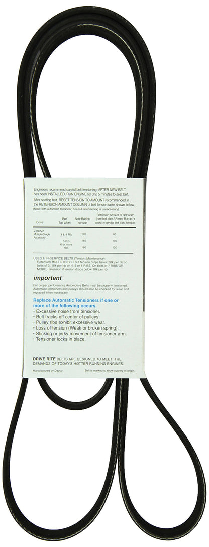 Dayco 5070885DR Drive Rite V-Ribbed Belt
