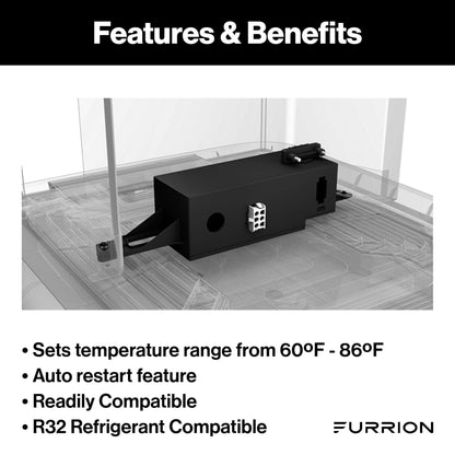 FURRION LLC FACC12ESPA2-BL-AM Furrion 2024044601 Standard Single Zone Controller for Chill HE Low-Profile RV Air Conditioner Systems (R32) #FACC12ESPA2-BL-AM