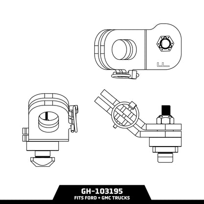 GEN-Y HITCH GH-103195 GEN-Y Hitch Safety Chain Anchors for Ford and GMC Truck beds