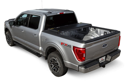 LEER 631298 LEER HF350M Tri-Folding Truck Bed Tonneau Cover, Fits Dodge Ram Without 60/40 Tailgate, Years 2019-2025, 5'7" Truck Bed, Black