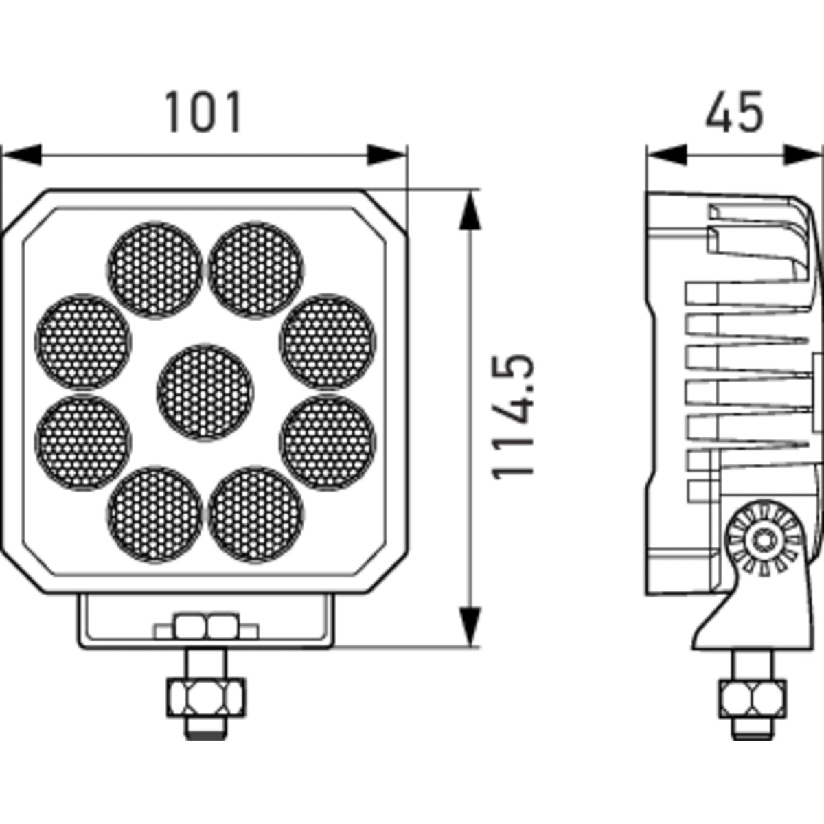 Hella 357112002 WORKLIGHT VALUEFIT TS3000 LED MV CR LT