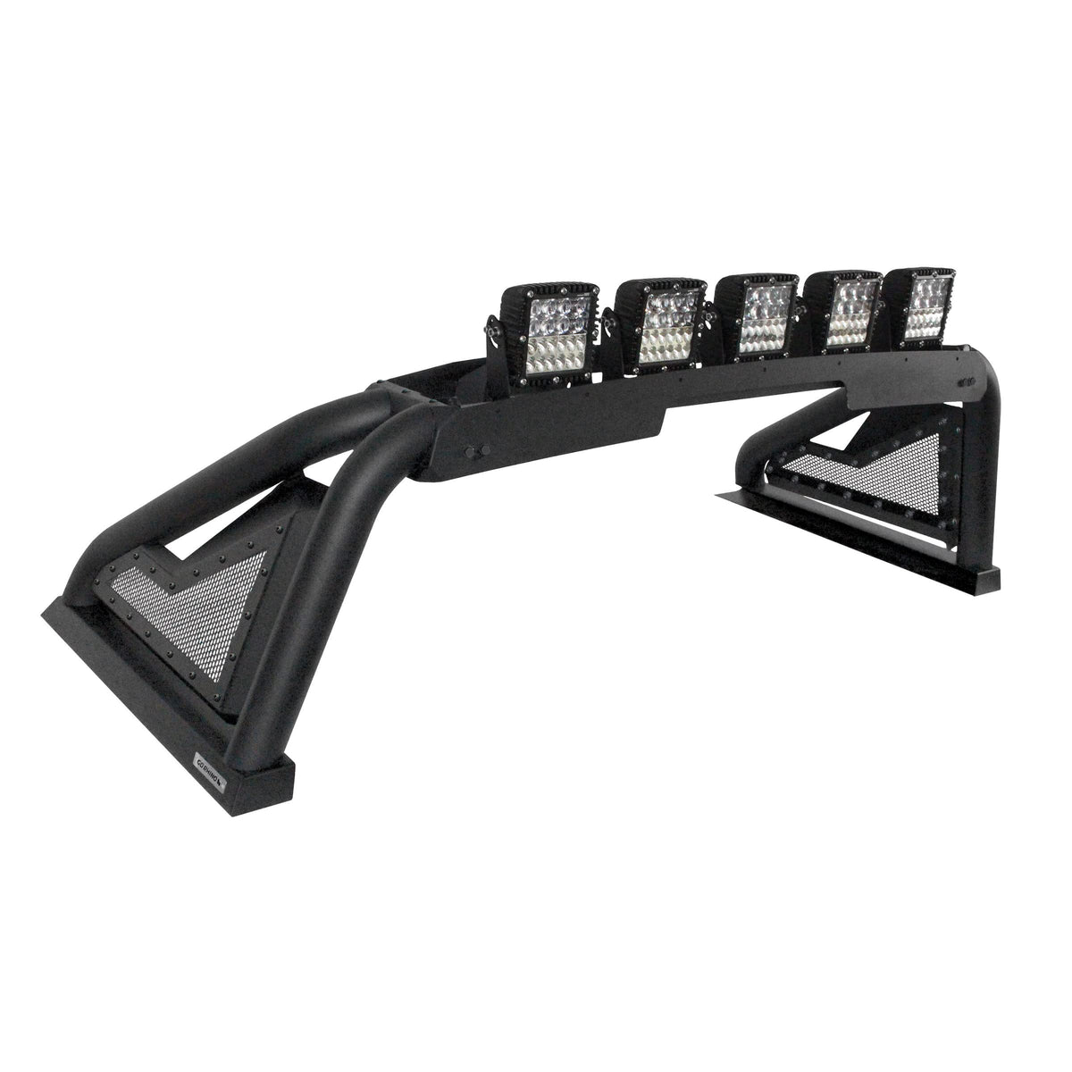 GO RHINO 911600T Go Rhino Sport Bar 2.0 w/Power Actuated Retractable Light Mount | Mild Steel, Textured Black | 911600T | Fits 2015-2024 Ford F-150 & Other Full Size Trucks (See Description)