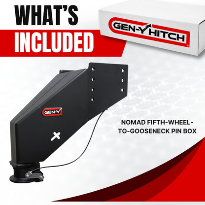 GEN-Y HITCH GH-8102 GEN-Y Hitch Nomad 5th Wheel to Gooseneck Static Pin Box | Made in USA